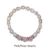 Harmonywear - Freshwater Pearl Bracelet - Pink/Rose Quartz